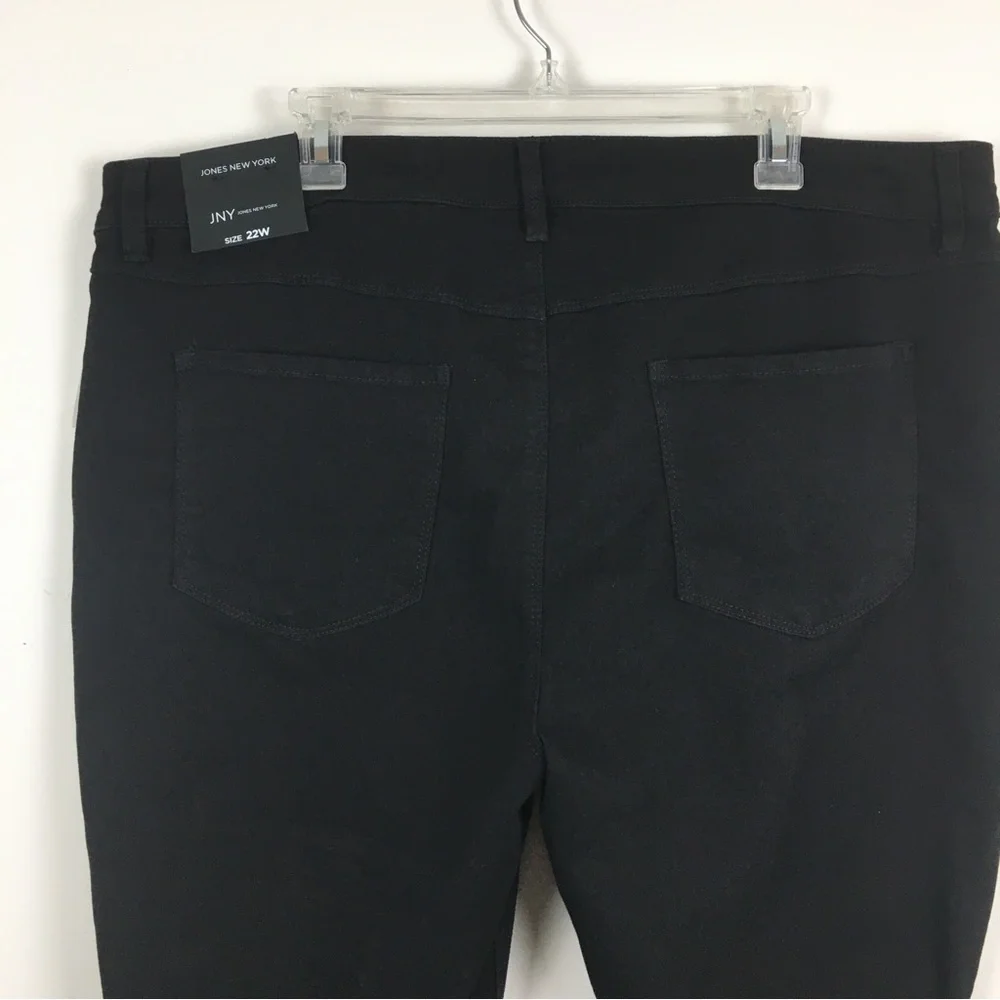 NWT Jones New York Repreve Black Jeans Sz 22W Stretch Skinny Eco Friendly Goth - Picture 9 of 13